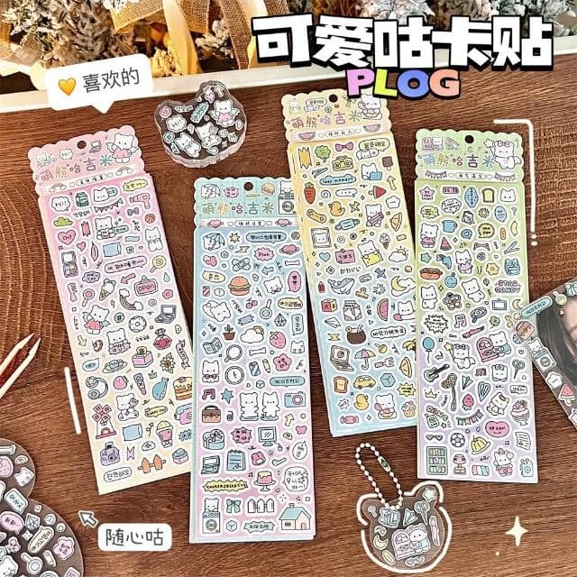 韓系ins創意小貼紙  小紅書爆款 封口貼紙 裝飾貼紙 出卡包材 小卡包裝 咕盤包裝小禮物 可愛貼紙