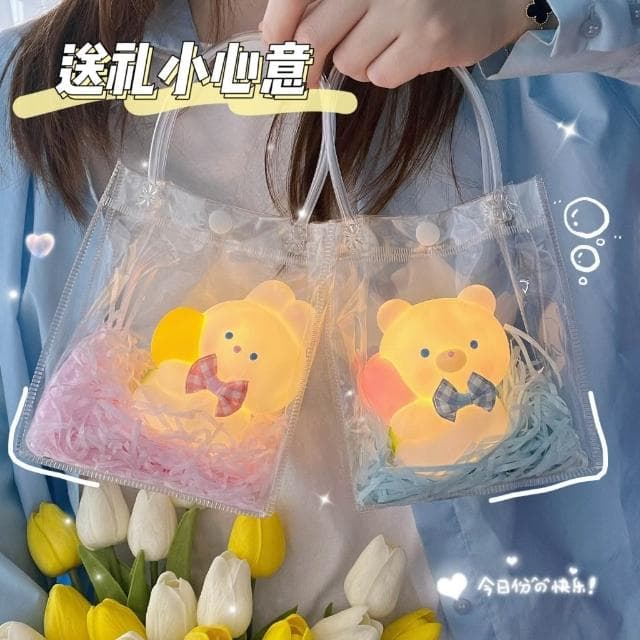 可愛小熊夜燈 聖誕節 交換禮物  學生臥室 床頭燈 創意 裝飾 日系 可愛動物  生日禮物 小雞夜燈