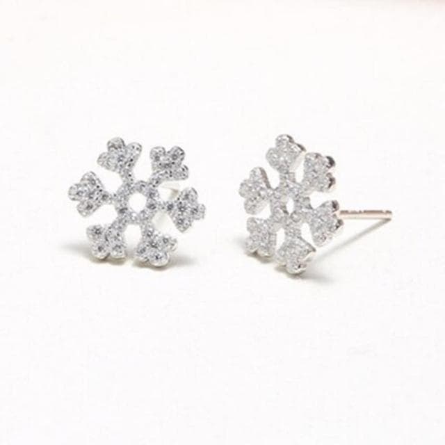 【米蘭精品】現貨+預購 925純銀耳環鑲鑽耳飾創意雪花造型情人節生日聖誕節交換禮物女飾品73dy51
