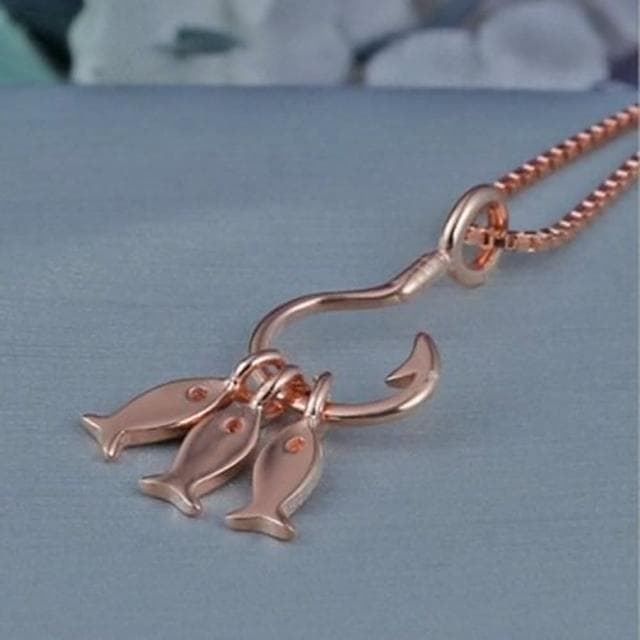【米蘭精品】現貨+預購 925純銀項鍊玫瑰金吊墜小魚如魚得水母親節情人節生日聖誕節交換禮物女飾品73fy129