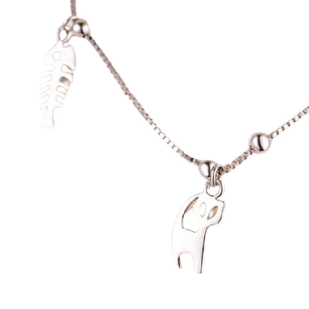 【米蘭精品】現貨+預購 925純銀腳鍊飾品日韓個性魚骨造型情人節生日聖誕節交換禮物73ib27