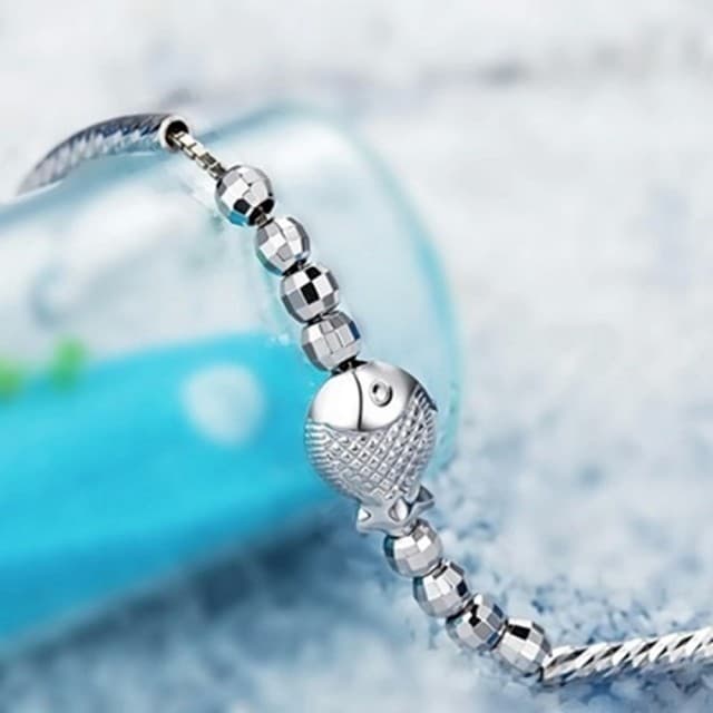 【米蘭精品】現貨+預購 925純銀腳鍊飾品韓版潮流小丑魚設計情人節生日聖誕節交換禮物73ib7