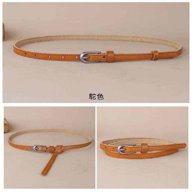 【米蘭精品】現貨+預購 皮帶真皮腰帶復古百搭簡約牛皮細腰帶女配件情人節生日聖誕節交換禮物5色74eg2