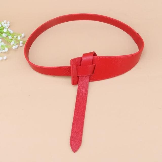【米蘭精品】現貨+預購 皮帶真皮腰帶幾何感打結牛皮沙漏女配件情人節生日聖誕節交換禮物3色74eg3
