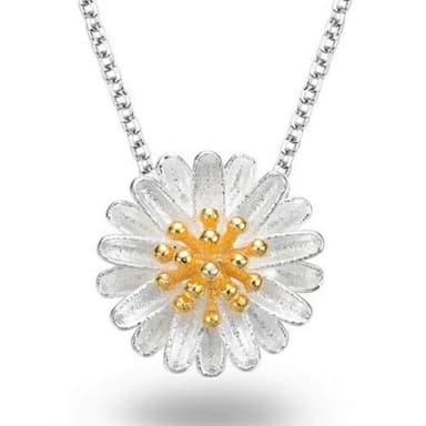 【米蘭精品】現貨+預購 太陽花項鍊流行銀飾品百搭質感氣質母親節生日情人節聖誕節交換禮物73v73
