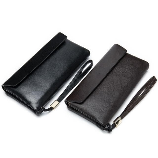 【米蘭精品】現貨+預購 手拿包真皮錢包-RFID長款多卡位牛皮男包包父親節情人節生日禮物3色74cb19