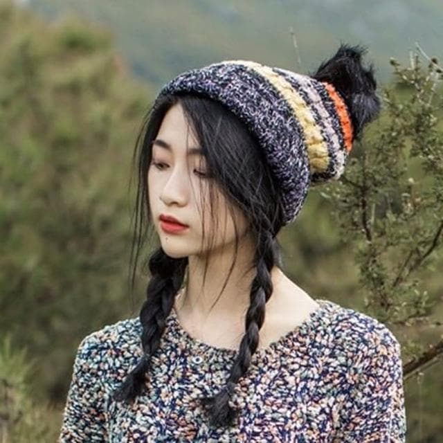 【米蘭精品】現貨+預購 毛帽針織帽彩色條紋毛球加厚男女帽子情人節生日聖誕節交換禮物73ug7