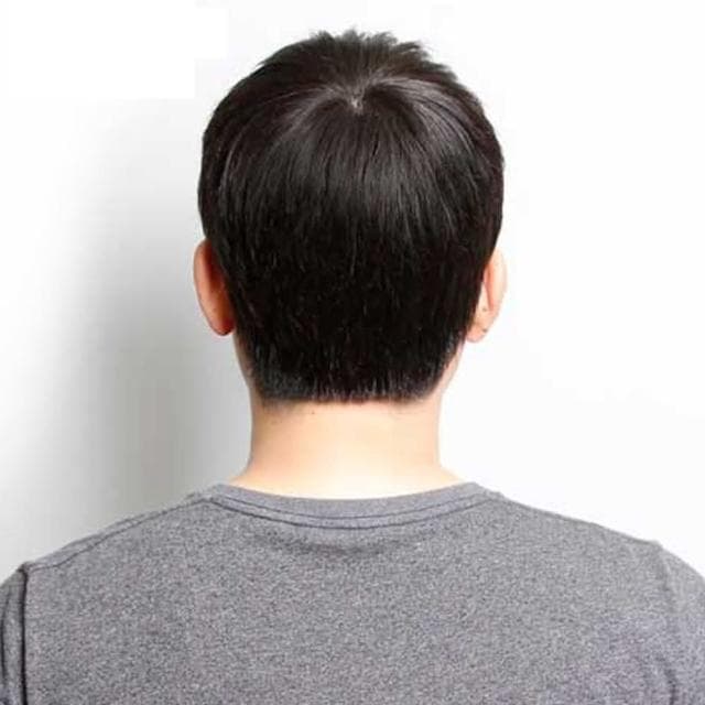 【米蘭精品】現貨+預購 男整頂真髮絲假髮清爽簡潔逼真自然男假髮父親節禮物2色73vb4