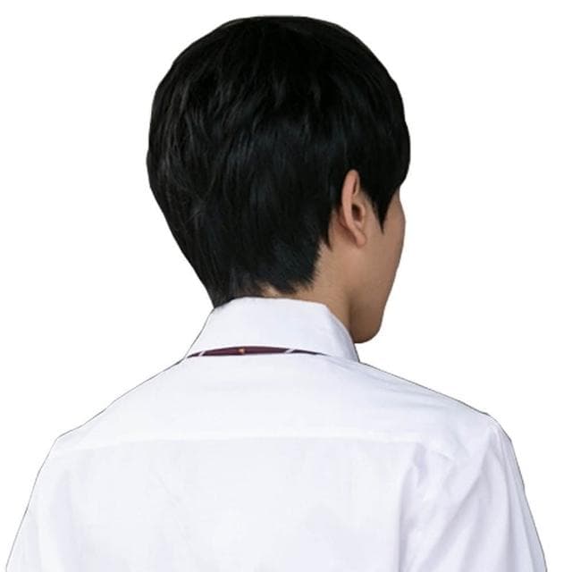 【米蘭精品】現貨+預購 男整頂真髮絲假髮蓬鬆自然黑色直髮男假髮父親節禮物73vb14