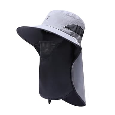 【米蘭精品】現貨+預購 防曬帽漁夫帽-可拆卸防水透氣大簷男女帽子父親節禮物9色74dx2