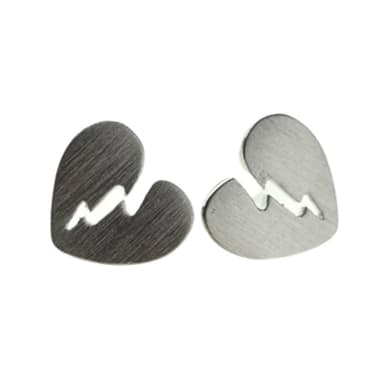 【米蘭精品】現貨+預購 耳環流行銀飾品耳針式耳飾可愛心碎愛心時尚情人節生日禮物聖誕節交換禮物首選73ag10
