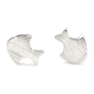 【米蘭精品】現貨+預購 耳環流行銀飾品耳針式耳飾簡約小魚情人節生日禮物聖誕節交換禮物首選73ag68