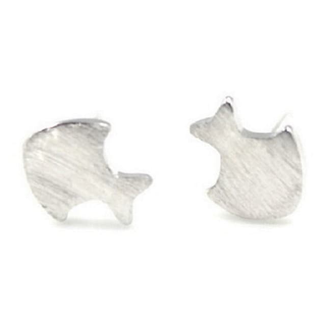 【米蘭精品】現貨+預購 耳環流行銀飾品耳針式耳飾簡約小魚情人節生日禮物聖誕節交換禮物首選73ag68