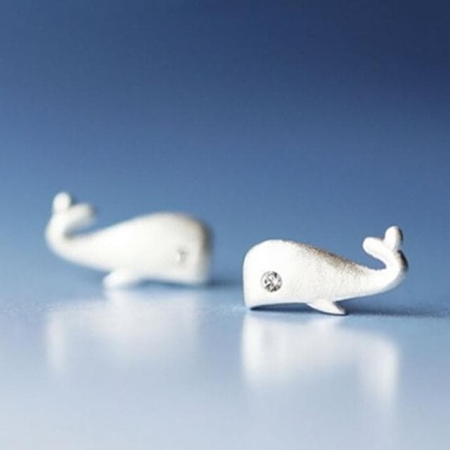 【米蘭精品】現貨+預購 耳環流行銀飾品鑲鑽耳飾小鯨魚精緻時尚情人節生日禮物聖誕節交換禮物首選73ag265