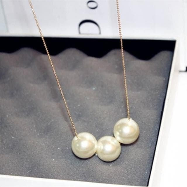 【米蘭精品】現貨+預購 玫瑰金項鍊珍珠吊墜韓版氣質百搭情人節生日聖誕節交換禮物女飾品73jp6