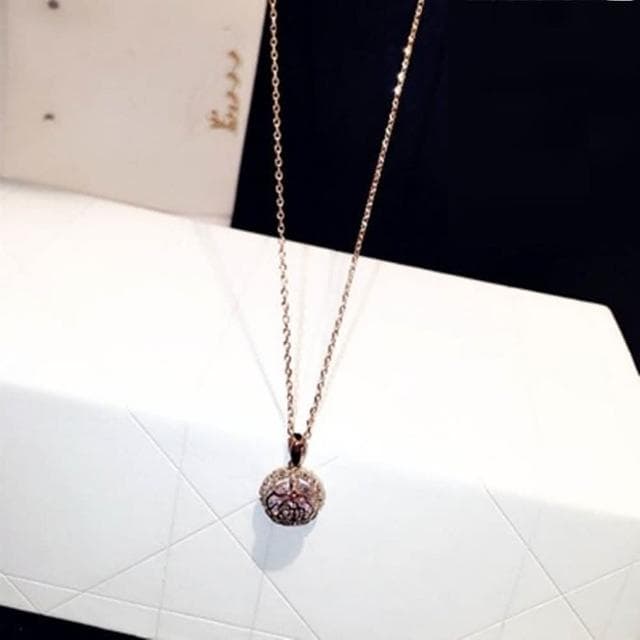 【米蘭精品】現貨+預購 玫瑰金項鍊鑲鑽吊墜時尚花氣質百搭花朵生日情人節生日聖誕節交換禮物女飾品73jp57
