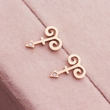 【米蘭精品】現貨+預購 玫瑰金鑲鑽耳環流行飾品韓版小羊角時尚母親節生日情人節聖誕節交換禮物71at95