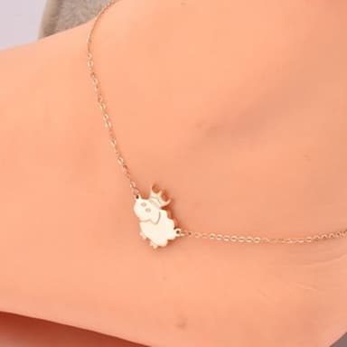 【米蘭精品】現貨+預購 玫瑰金鑲鑽腳鍊流行飾品日韓流行可愛小羊母親節生日情人節聖誕節交換禮物71ak63