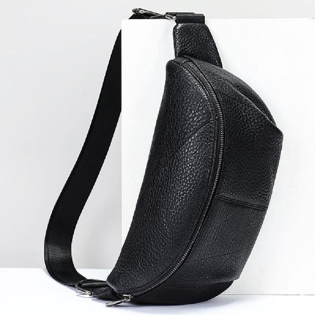 【米蘭精品】現貨+預購 胸包真皮腰包男士時尚真皮胸背斜背父親節禮物男包包74es31