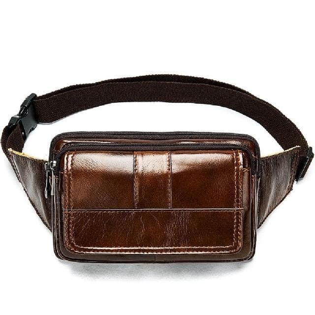 【米蘭精品】現貨+預購 胸包真皮腰包頭層牛皮戶外單肩斜背胸背父親節禮物男包包5色74es7
