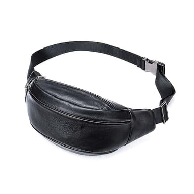 【米蘭精品】現貨+預購 胸包真皮腰包優質牛皮戶外多功能斜跨父親節禮物男包包74es16