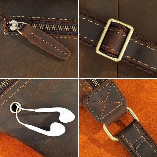 【米蘭精品】現貨+預購 胸包真皮腰包男士復古時尚真皮隨身斜背父親節禮物男包包74es38