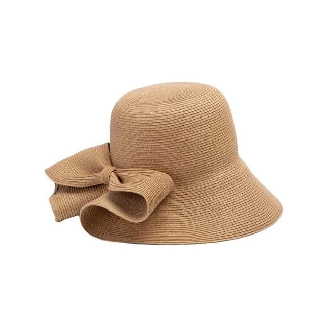 【米蘭精品】現貨+預購 草帽防曬盆帽蝴蝶結大簷圓頂女帽子母親節情人節生日聖誕節交換禮物2色74bw10