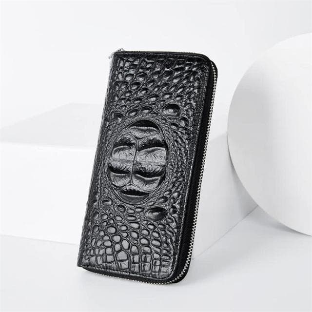 【米蘭精品】現貨+預購 長夾真皮皮夾鱷魚紋牛皮多卡位長款男女錢包情人節生日父親節禮物74as43