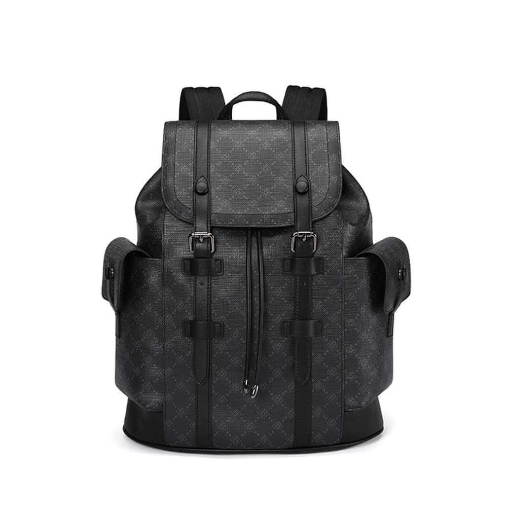 【米蘭精品】現貨+預購 後背包皮革雙肩包印花潮流時尚大容量男包包父親節情人節生日禮物74cv1