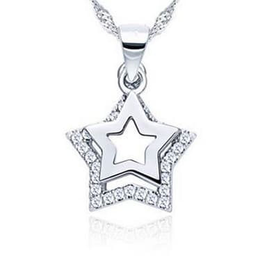 【米蘭精品】現貨+預購 星星項鍊流行銀飾品質感非凡母親節生日情人節聖誕節交換禮物73v60