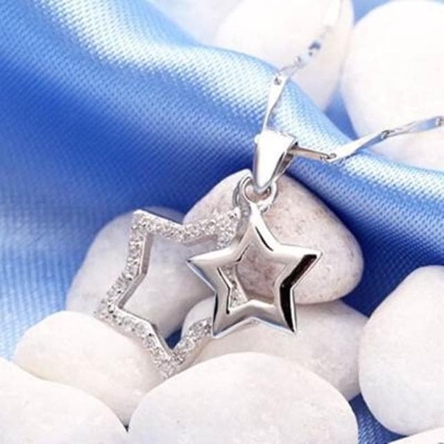 【米蘭精品】現貨+預購 星星項鍊流行銀飾品質感非凡母親節生日情人節聖誕節交換禮物73v60