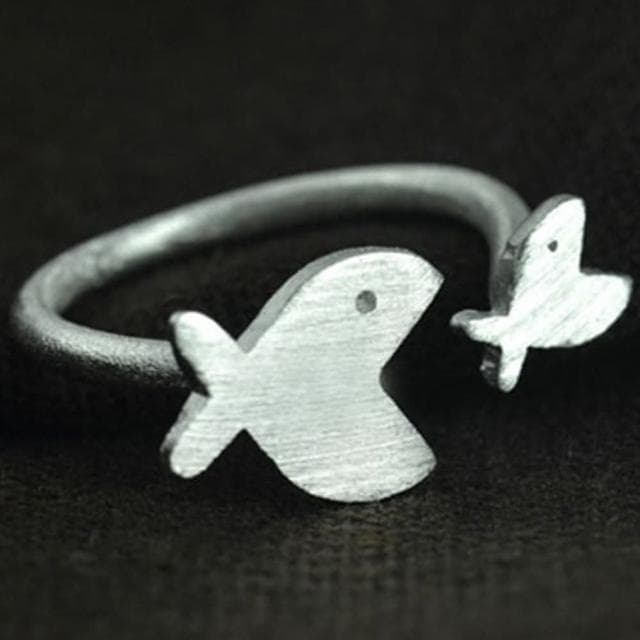 【米蘭精品】現貨+預購 戒指流行銀飾品小魚造型時尚可愛百搭母親節生日情人節聖誕節交換禮物73ae101