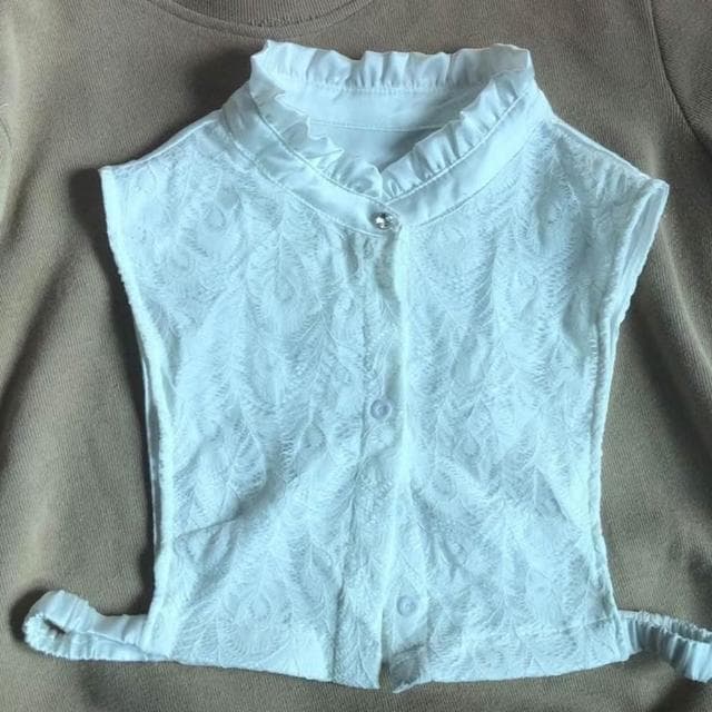 【米蘭精品】現貨+預購 假領子襯衫領片-羽毛蕾絲木耳立領女裝配件2色74ko80