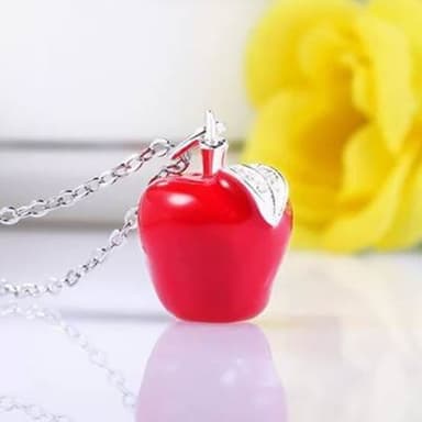 【米蘭精品】現貨+預購 項鍊流行銀飾品紅蘋果聖誕平安夜小母親節生日情人節聖誕節交換禮物2色73v38
