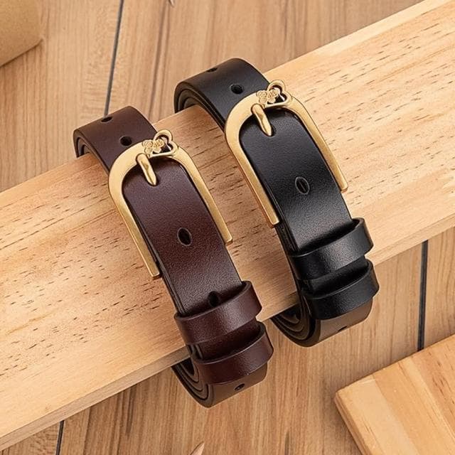 【米蘭精品】現貨+預購 真皮皮帶腰帶仿銅合金針扣牛皮ins風女皮帶情人節生日聖誕節交換禮物2色74eh47