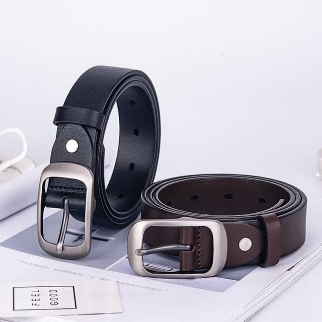 【米蘭精品】現貨+預購 真皮皮帶腰帶純牛皮霧面日字扣百搭女皮帶情人節生日聖誕節交換禮物2色74eh19