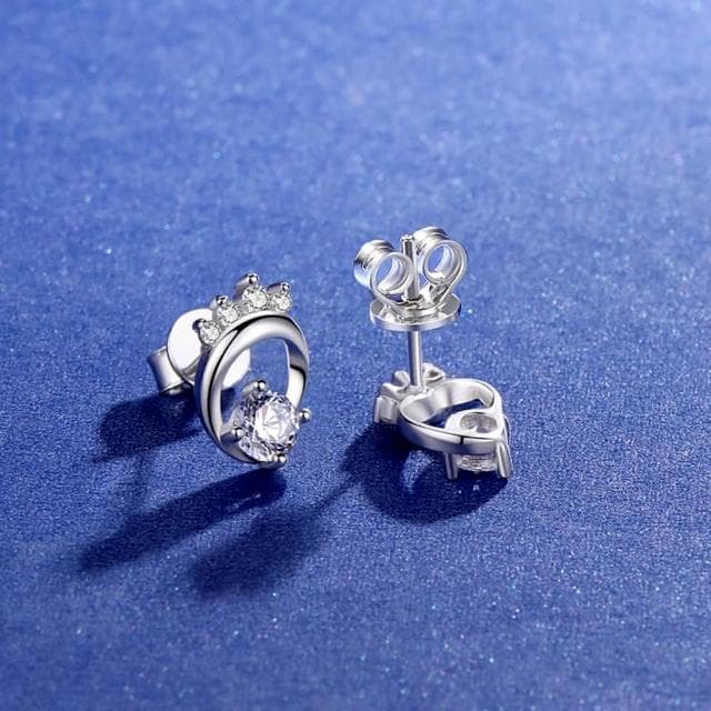 【米蘭精品】現貨+預購 莫桑鑽耳環925純銀耳針0.3ct小腳丫鏤空可愛情人節生日禮物女飾品73yk84