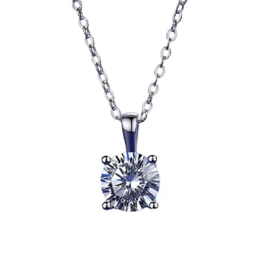 【米蘭精品】現貨+預購 莫桑鑽項鍊925純銀吊墜2克拉8心8箭單鑽聖誕節情人節生日禮物女飾品73yk33