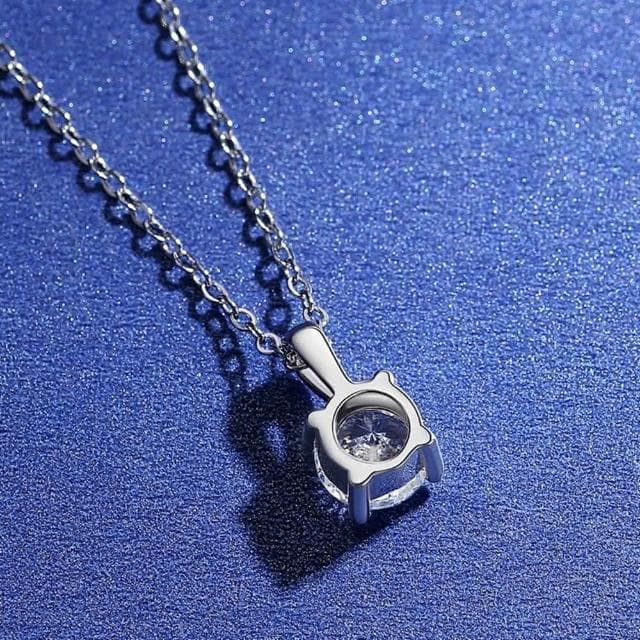 【米蘭精品】現貨+預購 莫桑鑽項鍊925純銀吊墜2克拉8心8箭單鑽聖誕節情人節生日禮物女飾品73yk33
