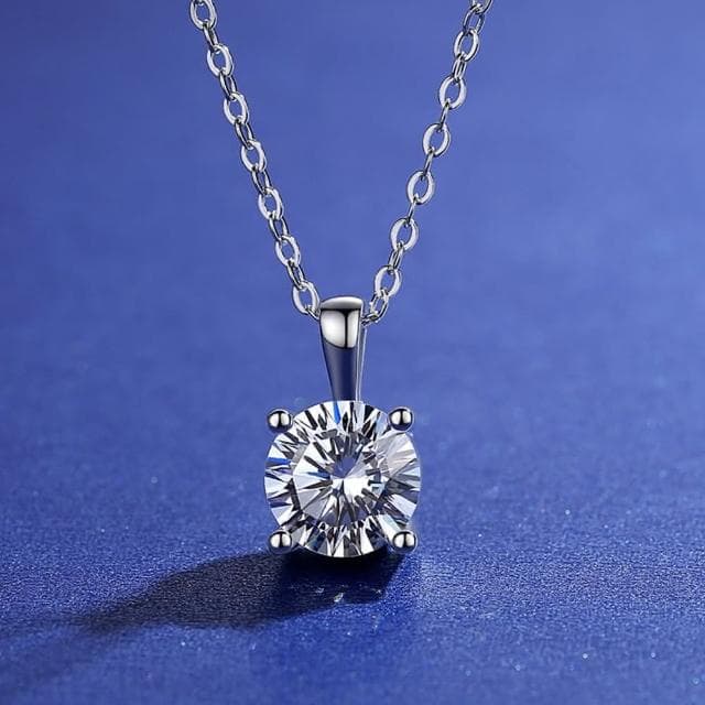 【米蘭精品】現貨+預購 莫桑鑽項鍊925純銀吊墜2克拉8心8箭單鑽聖誕節情人節生日禮物女飾品73yk33