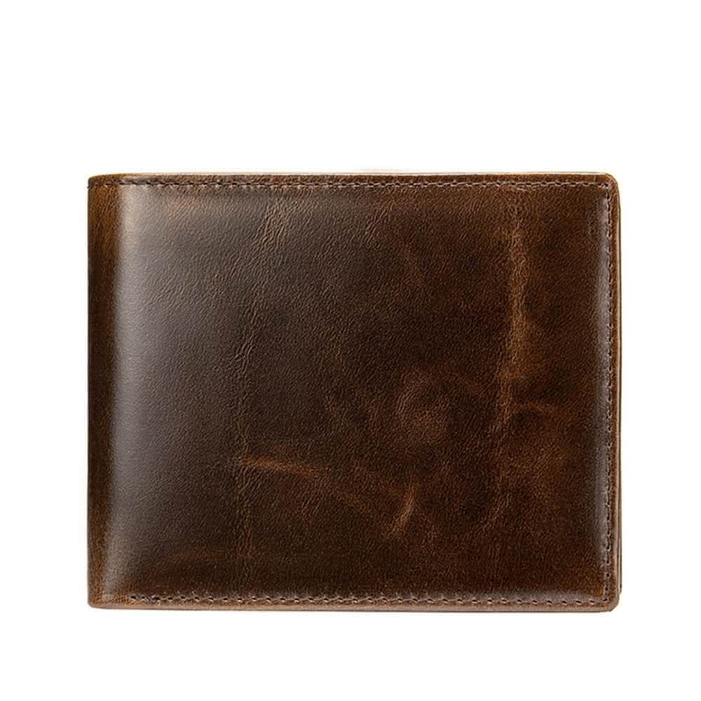 【米蘭精品】現貨+預購 短夾真皮錢包-RFID復古簡約牛皮男包包父親節情人節生日禮物2色74cb23