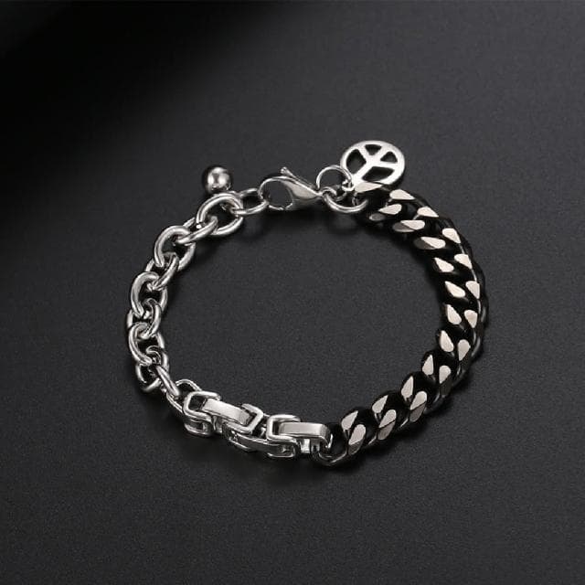 【米蘭精品】現貨+預購 鈦鋼手鍊鈦鋼手鏈古巴鏈個性拼接嘻哈情侶飾品聖誕節交換禮物74fl9