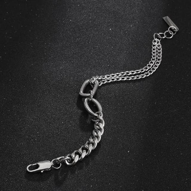 【米蘭精品】現貨+預購 鈦鋼手鍊鈦鋼手鏈個性拼接嘻哈百搭情侶飾品聖誕節交換禮物74fl15