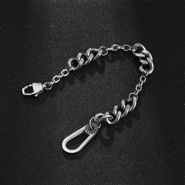 【米蘭精品】現貨+預購 鈦鋼手鍊鈦鋼手鏈不對稱粗鏈拼接小眾情侶飾品聖誕節交換禮物74fl19