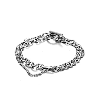 【米蘭精品】現貨+預購 鈦鋼手鍊鈦鋼手鏈雙層纏繞嘻哈街頭風男女飾品父親節情人節聖誕節交換禮物74fl22