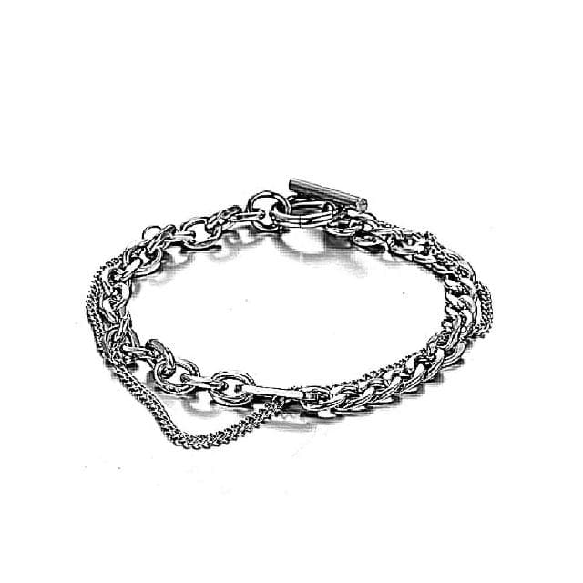 【米蘭精品】現貨+預購 鈦鋼手鍊鈦鋼手鏈雙層纏繞嘻哈街頭風男女飾品父親節情人節聖誕節交換禮物74fl22