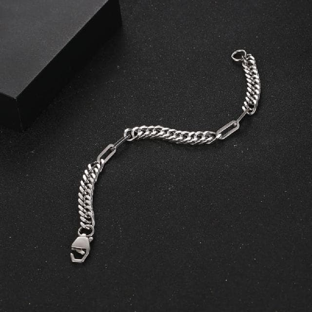 【米蘭精品】現貨+預購 鈦鋼手鍊鈦鋼手鏈古巴鏈小眾設計嘻哈情侶飾品聖誕節交換禮物74fl7