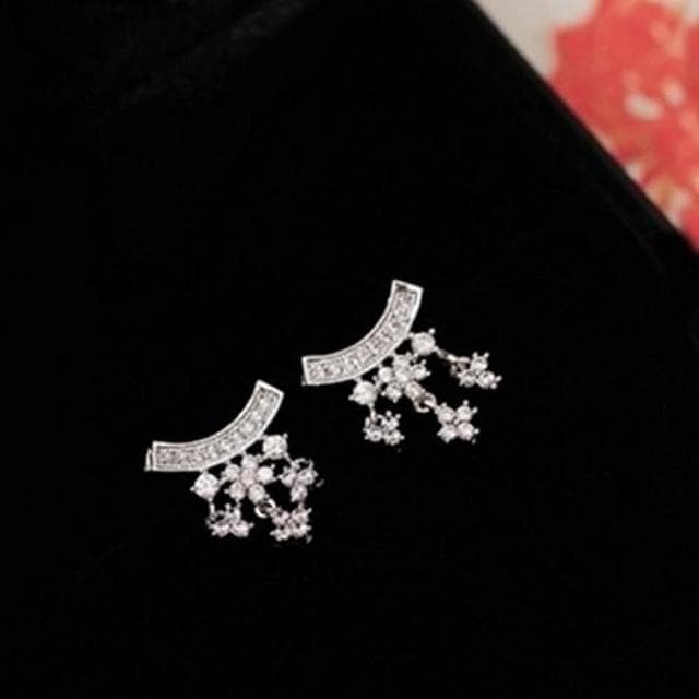 【米蘭精品】現貨+預購 鑲鑽耳環耳飾時尚甜美氣質淑女情人節生日聖誕節交換禮物女飾品73du23