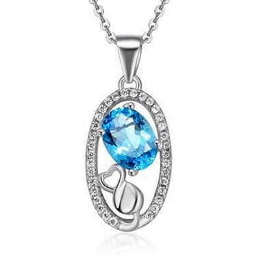 【米蘭精品】現貨+預購 鑲鑽項鍊流行銀飾品水晶精緻質感母親節生日情人節聖誕節交換禮物73v138