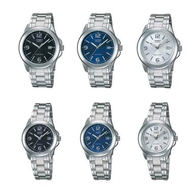 【CASIO 卡西歐】KARAFURU CASIO石英錶對錶 復古圓面造型超優質感設計款 情侶對錶生日禮物 MTP-1215A_LTP-1215A